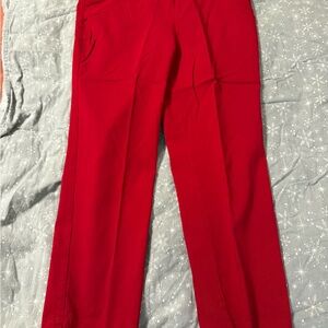 Women's Red Cropped Pants